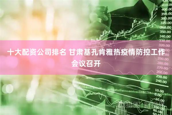 十大配资公司排名 甘肃基孔肯雅热疫情防控工作会议召开